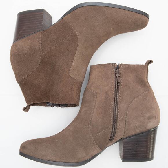 Crown Vintage Brown Suede Saleen Ankle Boots Size 8 - Picture 7 of 12